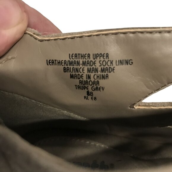 EARTH AURORA Tan Suede Heeled Lace Up Peep Toe Ankle Boots Womens 8 Zip Close - Picture 4 of 10